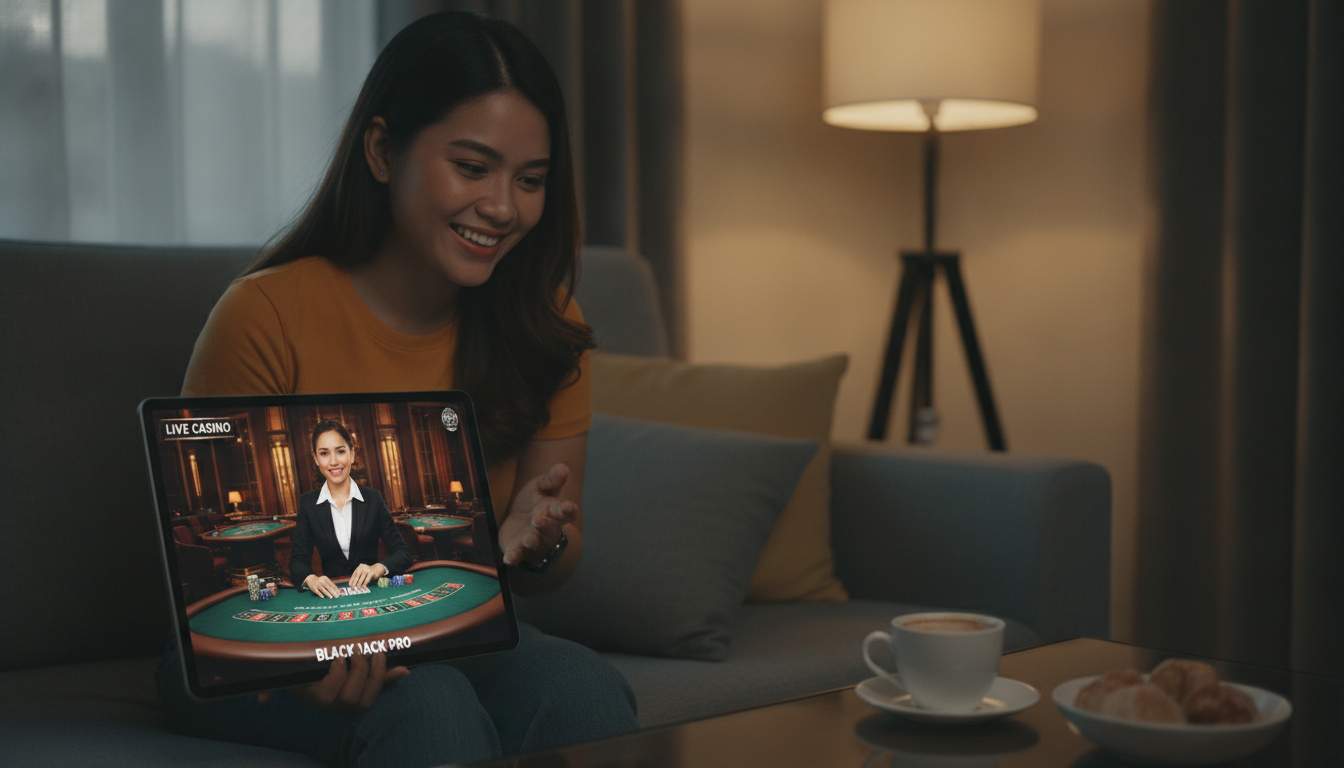 A live dealer game in action