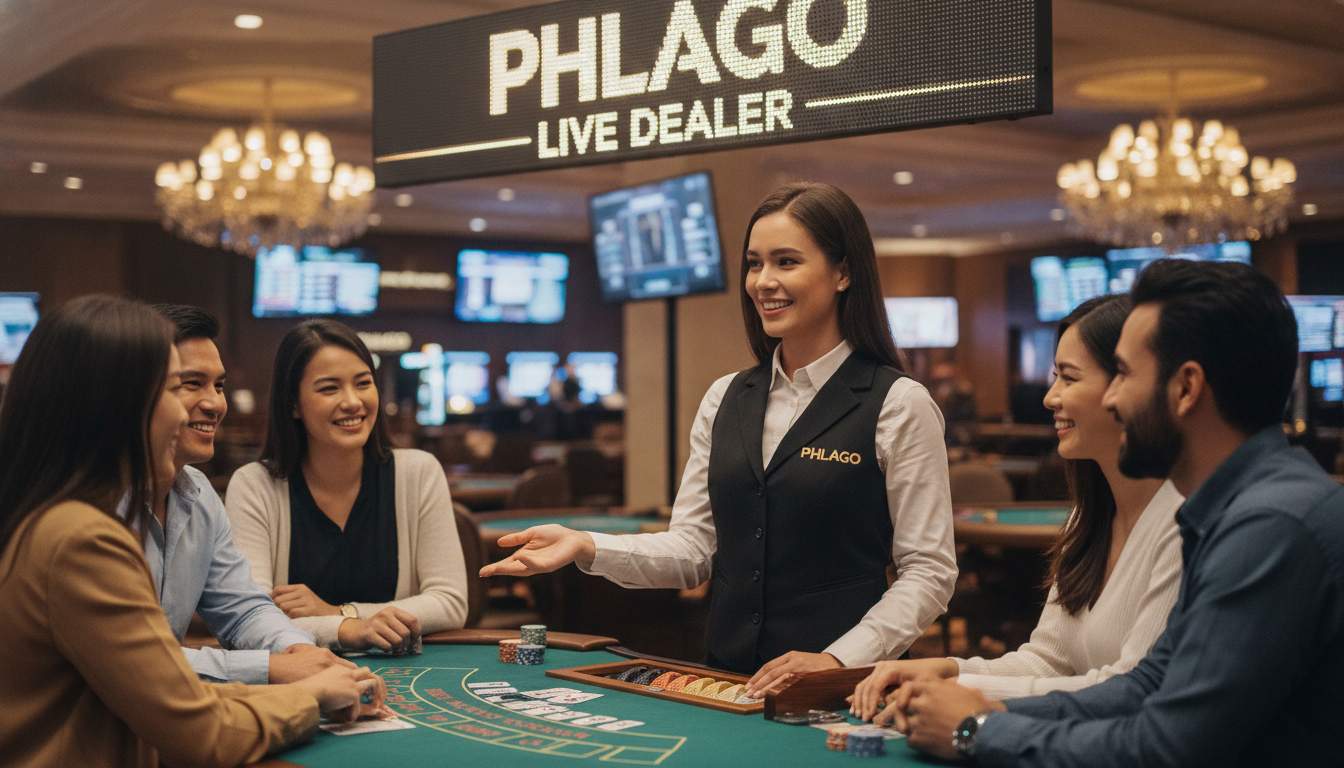 Professional dealer at live casino